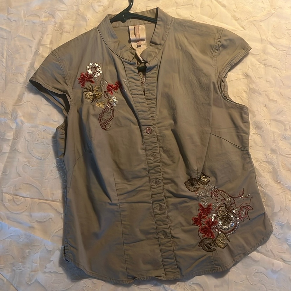 Celadon green blouse purchased in Thailand